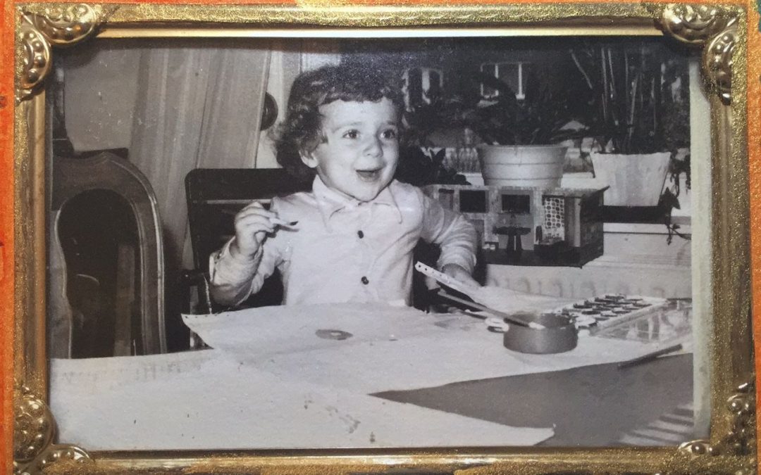 me as a child, being creative making art without fear of mistakes