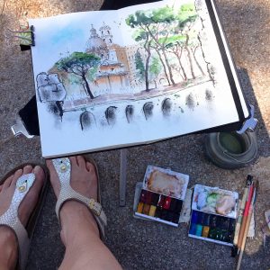 Sketching the Fori Imperiali