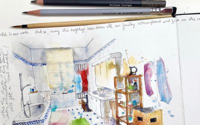 Days 16 & 17: sketching the bathroom