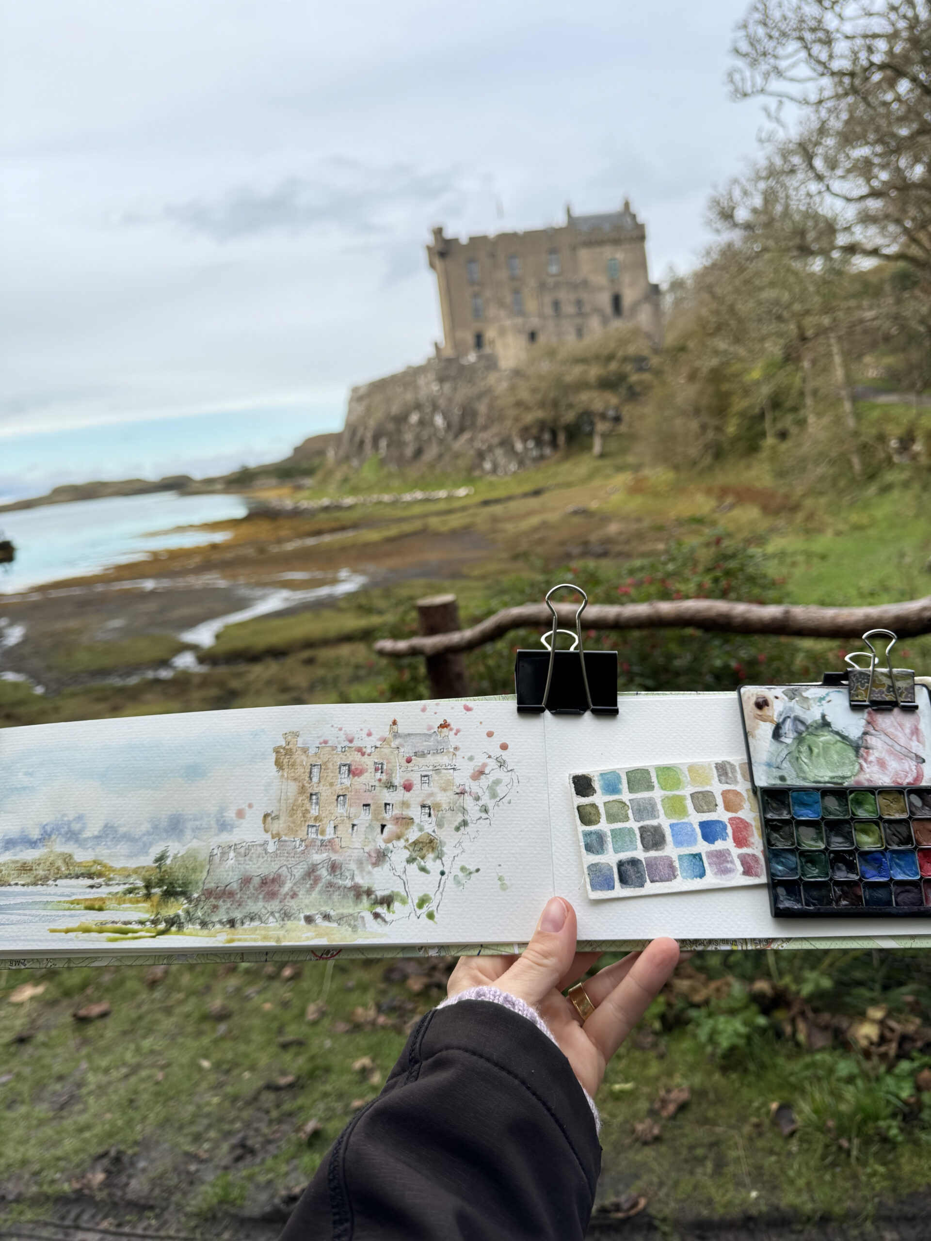 sketching at Dunvegan Castle