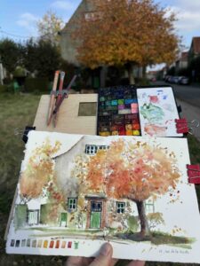 Autumn sketch in Brussels