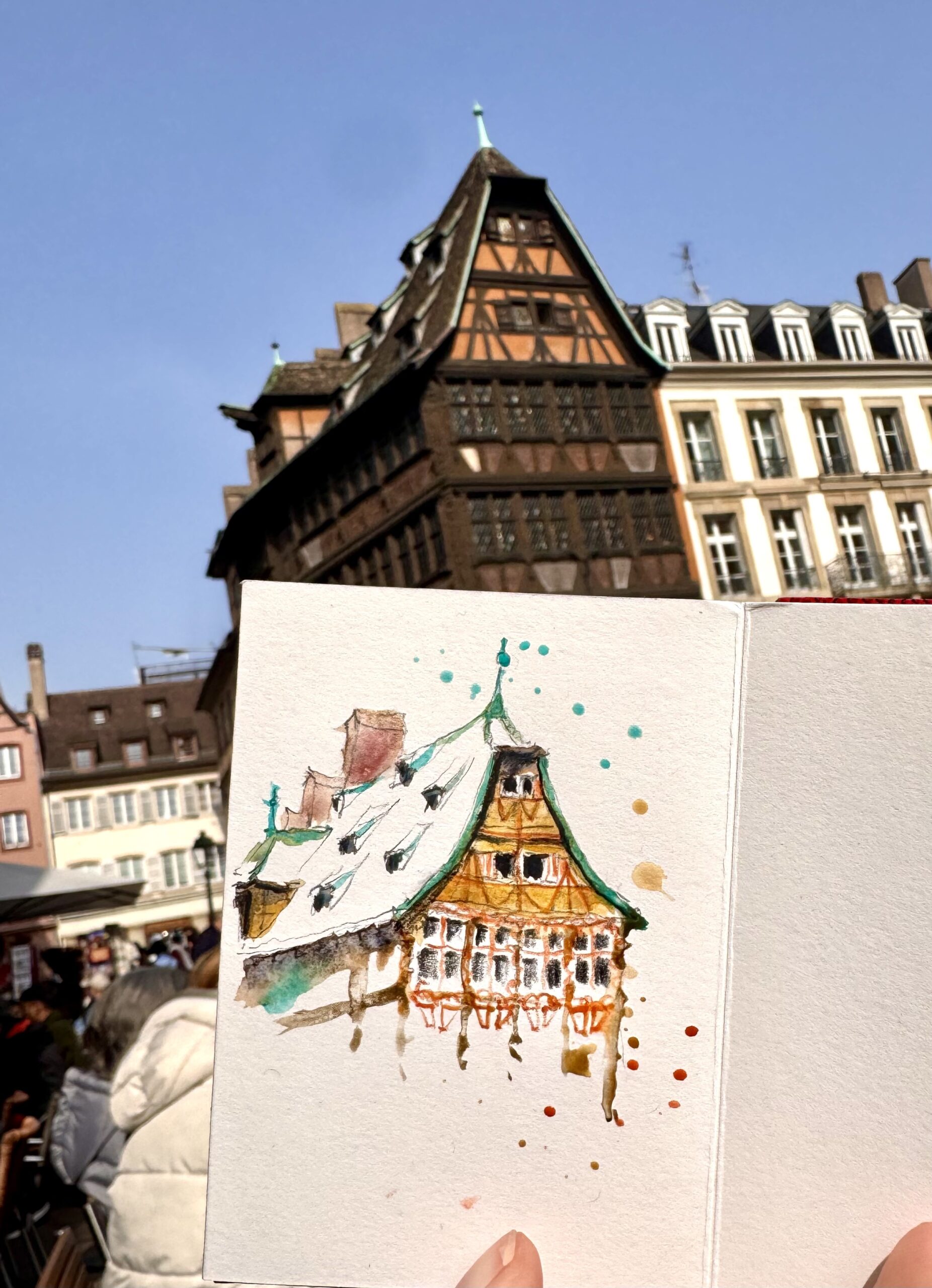 place de la cathédrale à Strasbourg